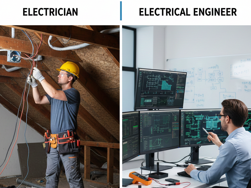 Understanding the Difference Between an Electrician and an Electrical Engineer